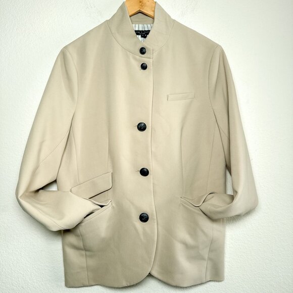 Rag & Bone Slade Beige Blazer Size 12 Tailored Neutral Classic Workwear - Picture 3 of 13